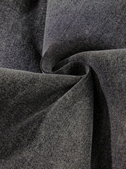 Charcoal gray textured sweater with raw hem jeans from Daverri Fashions