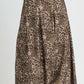 Umgee Drawstring Leopard Midi Skirt