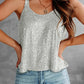 Sequin Scoop Neck Tank - DAVERRI FASHIONS