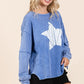Mittoshop Star Graphic Mineral Wash Long Sleeve Top - DAVERRI FASHIONS