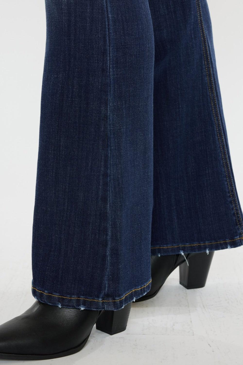 Kancan Full Size Mid Rise Slim Flare Jeans | Jeans Daverri Fashions