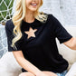 BiBi Star Cutout Short Sleeve T-Shirt T-Shirts