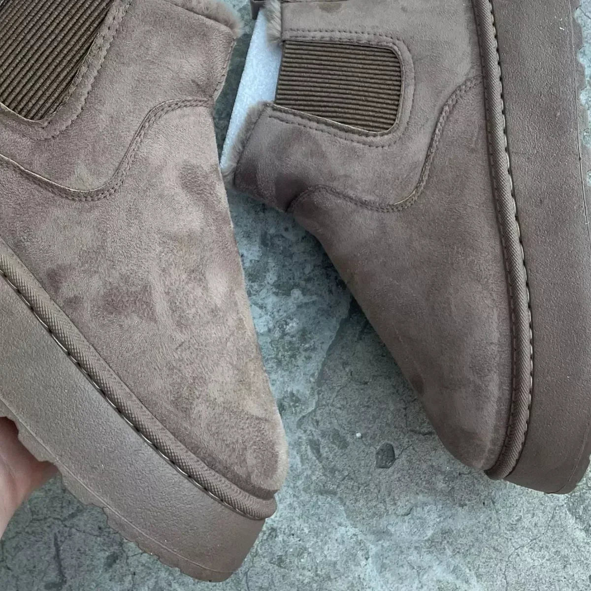 Round Toe Platform Ankle Boots - DAVERRI FASHIONS