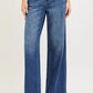 RISEN slouchy baggy mid-wash blue denim wide-leg jeans with pockets