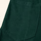 Dark green ribbed corduroy pocket on womens V-neck sleeveless jumpsuit
