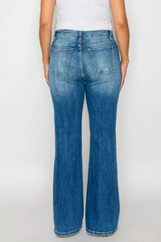 bytos Full Size Distressed High Rise Jeans with Pockets | Jeans Daverri Fashions