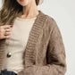 Umgee Chunky Cable Knit Open Front Cardigan - DAVERRI FASHIONS