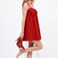 SO ME Ribbon Sleeveless Game Day Cheer Up vibrant red mini dress
