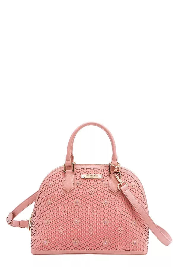 PINK OS Nicole Lee USA Gracie Dome Satchel | Daverri Fashions
