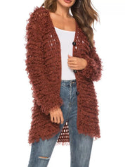 Textured Knit Button Up Cardigan | Cardigans Daverri Fashions