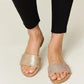 WILD DIVA Rhinestone Open Toe Flat Sandals Sandals