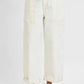 RISEN Full Size High Rise Crop Wide Barrel Cargo Pocket Jeans Plus Size Cream Cargo Jeans