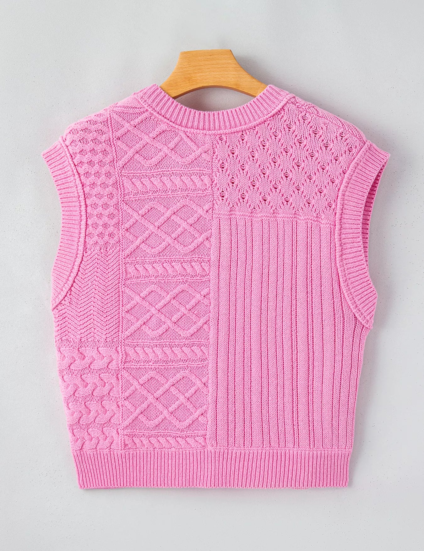 Cable Knit Dolman Sweater Vest | Sweater Vests Daverri Fashions