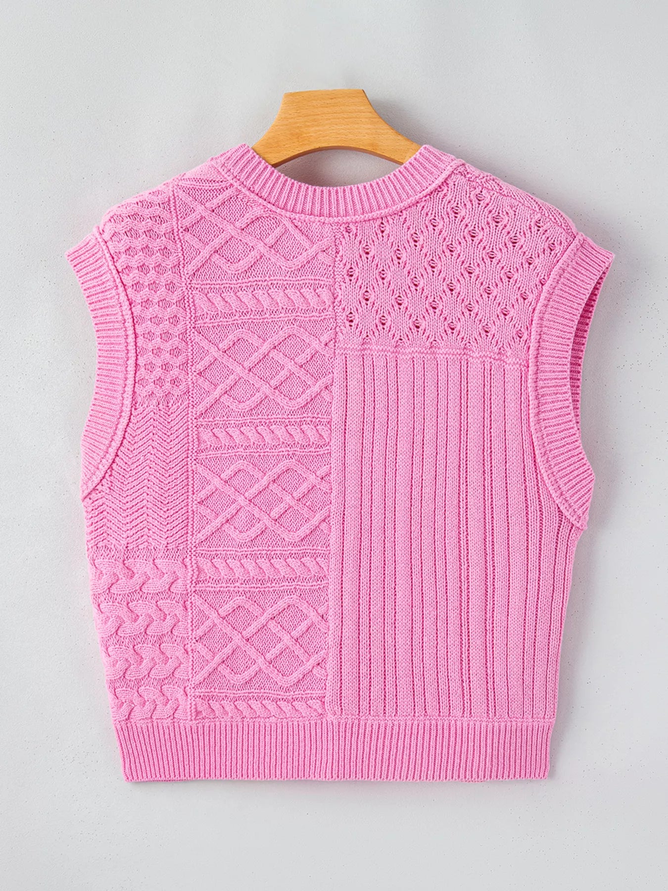 Cable Knit Dolman Sweater Vest | Sweater Vests Daverri Fashions