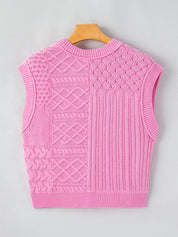 Cable Knit Dolman Sweater Vest | Sweater Vests Daverri Fashions