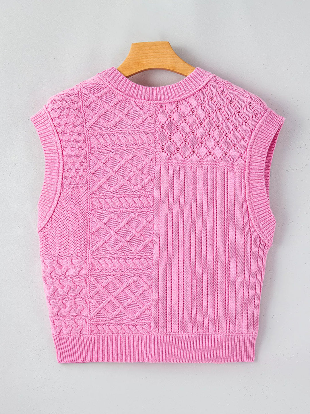Cable Knit Dolman Sweater Vest | Sweater Vests Daverri Fashions