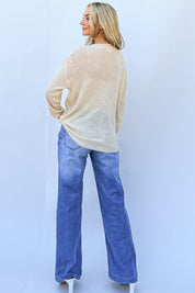 And The Why GRATEFUL Long Sleeve Knit Top | Tops Daverri Fashions