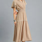 Umgee Tiered Flutter Sleeve Midi Dress Midi Dresses