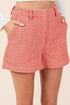 Mittoshop Tweed Classic Shorts with Side Pockets - DAVERRI FASHIONS