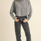 Mable Round Neck Dolman Sleeve Cropped Sweater - DAVERRI FASHIONS