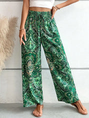 Printed Wide Leg Pants | Pants Daverri Fashions