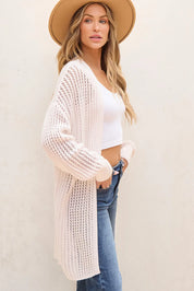 Open Front Long Sleeve Cardigan | Cardigans Daverri Fashions