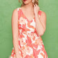 Lime 'N' Chili Sleeveless Floral Print V-Neck Midi Dress - DAVERRI FASHIONS