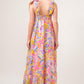 And The Why Full Size Printed Tie Shoulder Tiered Maxi Dress - DAVERRI FASHIONS