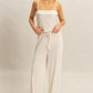 HYFVE Rib Knit Cami Top and Pants Set WHITE Outfit sets