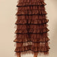 SO ME Layered Ruffled Tulle Maxi Skirt Maxi Skirts