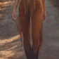 Western Style Fringe Zip Front Jumpsuit - DAVERRI FASHIONS