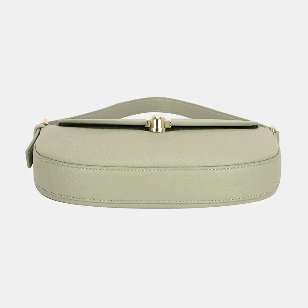 David Jones Metal Buckle Shoulder Bag - DAVERRI FASHIONS