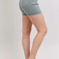 Judy Blue Full Size Hw Garment Dyed & Back Pkt Embroidery Shorts Plus Size