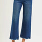 RISEN Tummy Control 4 Way Stretch High Rise Crop Wide Leg Jeans - DAVERRI FASHIONS