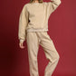 Umgee Fleece Jogger Pants with Drawstring Sand - DAVERRI FASHIONS