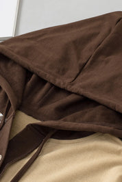 Leopard Drawstring Chest Pocket Hoodie | Hoodies Daverri Fashions