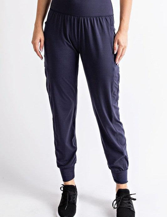 Rae Mode Butter Joggers With Side Pockets Navy Lounge Pants