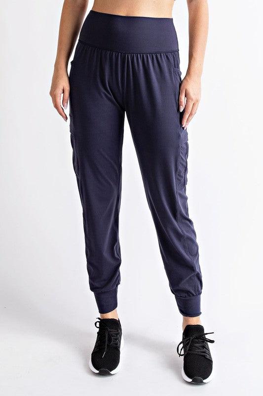 Rae Mode Butter Joggers With Side Pockets Navy Lounge Pants