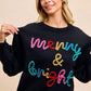 BiBi Tinsel Lettering Christmas Sweater - DAVERRI FASHIONS