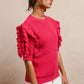 BiBi Ruffle Sleeve Ribbed Sweater Sweaters