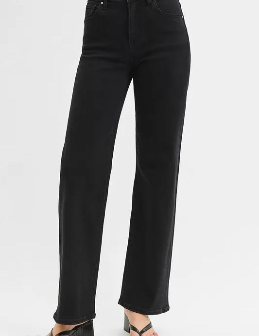 RISEN Full Size High Rise Wide Leg Jeans Plus Size | Daverri Fashions
