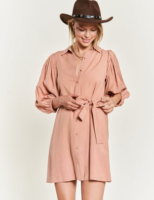 Solid Button Down Dress Plus Size | Mini Dresses Daverri Fashions