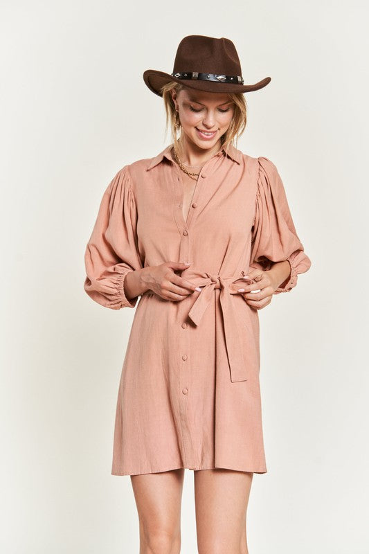 Solid Button Down Dress Plus Size | Mini Dresses Daverri Fashions