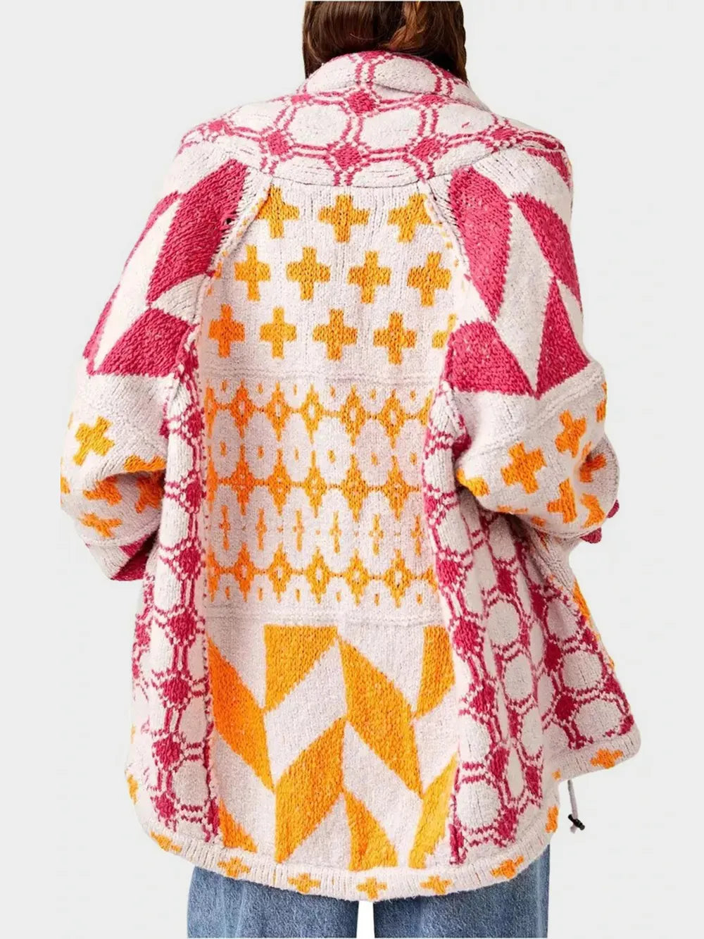 Collared Neck Long Sleeve Cardigan | Cardigans Daverri Fashions