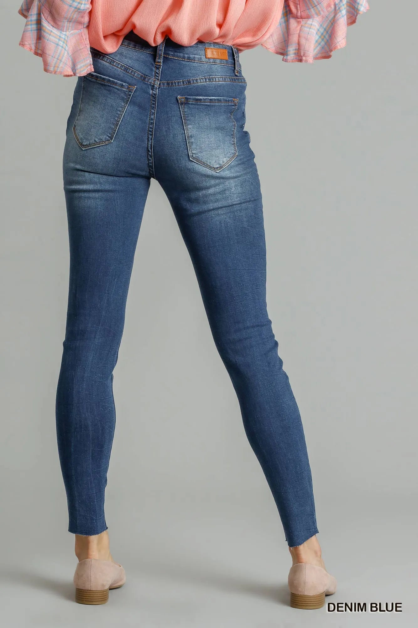 Umgee Distressed Skinny Jeans with Pockets Jeans