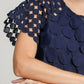 Umgee Full Size Mixed Polka Dot Lace Raglan Sleeve Boxy Cut Top Tops
