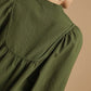 Umgee Textured Notched Blouse with Balloon Sleeves