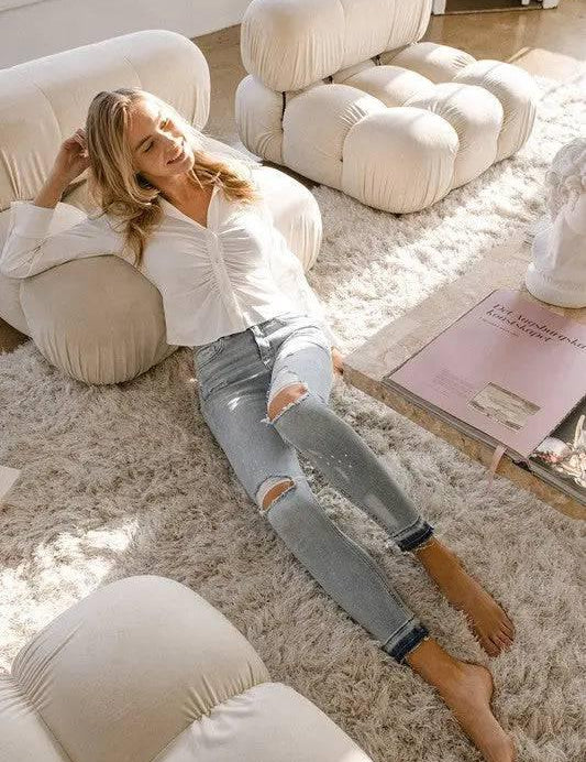 Mid-Rise Crop Skinny Jeans Jeans