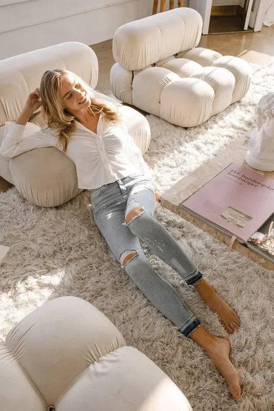 Mid-Rise Crop Skinny Jeans Jeans