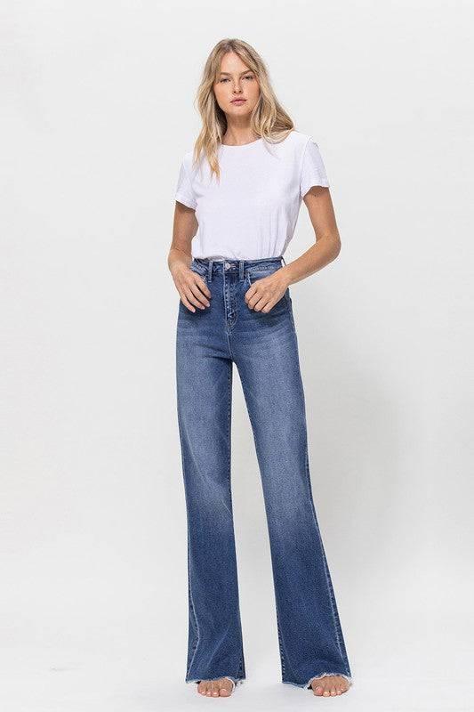 Vervet by flying monkey super high rise relaxed flare jeans Jeans